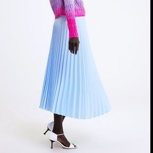 Light blue pleated skirt